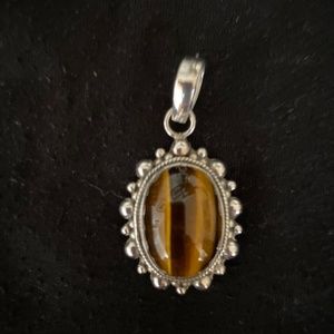 Tiger Eye Pendant in Sterling Silver
